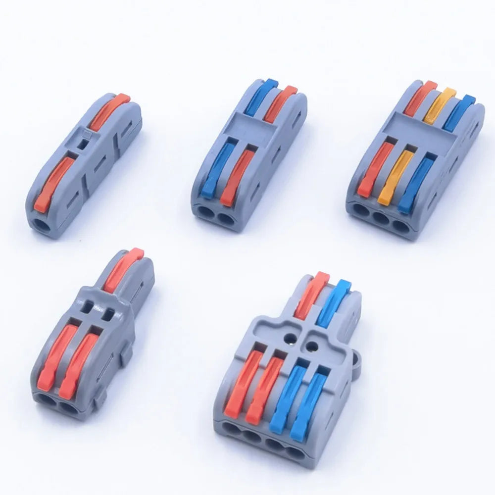 1PCS Insulated Reusable Lever Wire Connectors 24-12 AWG (0.5-4mm²) Quick Compact Electrical Splicing Terminals for Switch Wiring