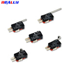 5PCS V-1C25 Series Stroke Limit Microwave Oven Door Micro Switch Hinge Roller Hinge Lever Momentary Snap Action 15A  250VAC