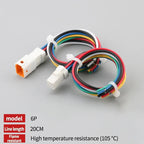 2P 3P 4P 6P 8P 0.6MM Waterproof Wire Connector Plug Male And Female Socket With Cable JST Connectors