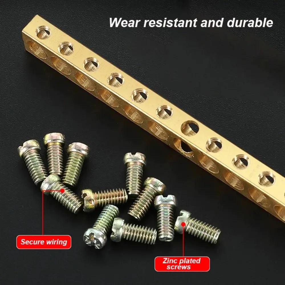 Copper Wire Connector Multi-specification With Hole Screw Copper Bar Terminal Brass Row Junction Box Power Distribution Cabinet
