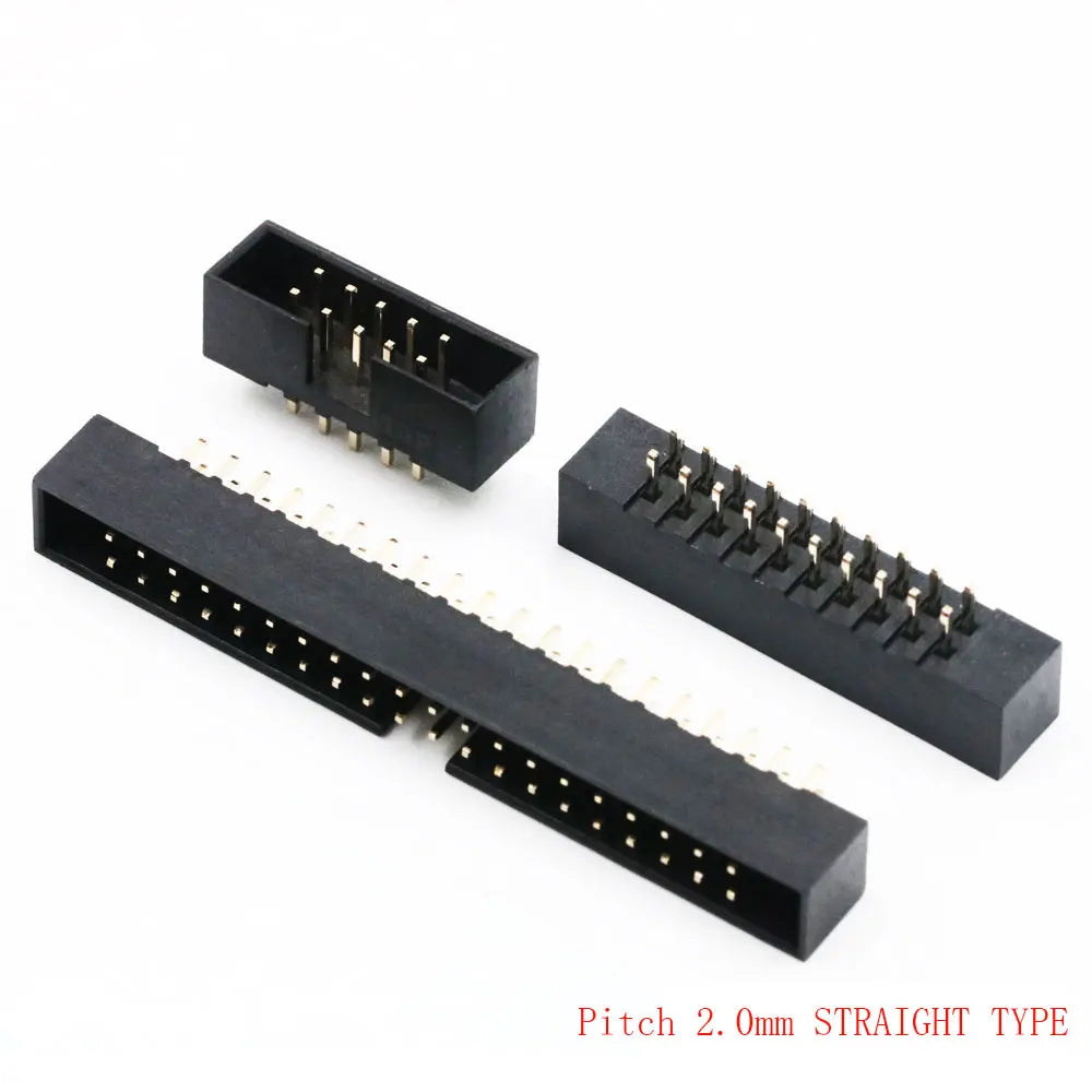 10PCS FC 6Pin/8/10Pin/14/16Pin/20/26/30/34/40/50Pin 2.0mm Pitch Female IDC Socket Connector Ribbon Cable DC3 Header Male Socket