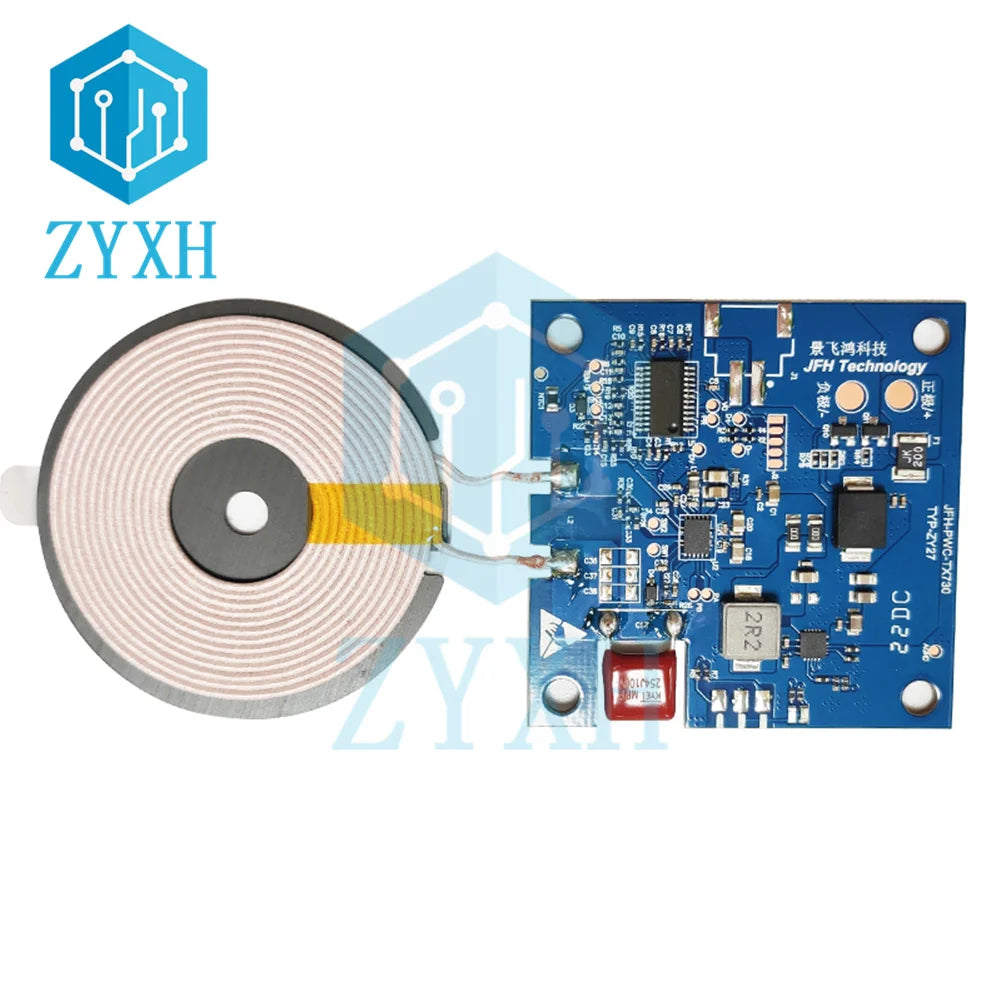 20W 22W Car Wireless Charging Mobile Phone Wireless Charger Module with Three Coil Transmission End 24V 12V Wide Voltage