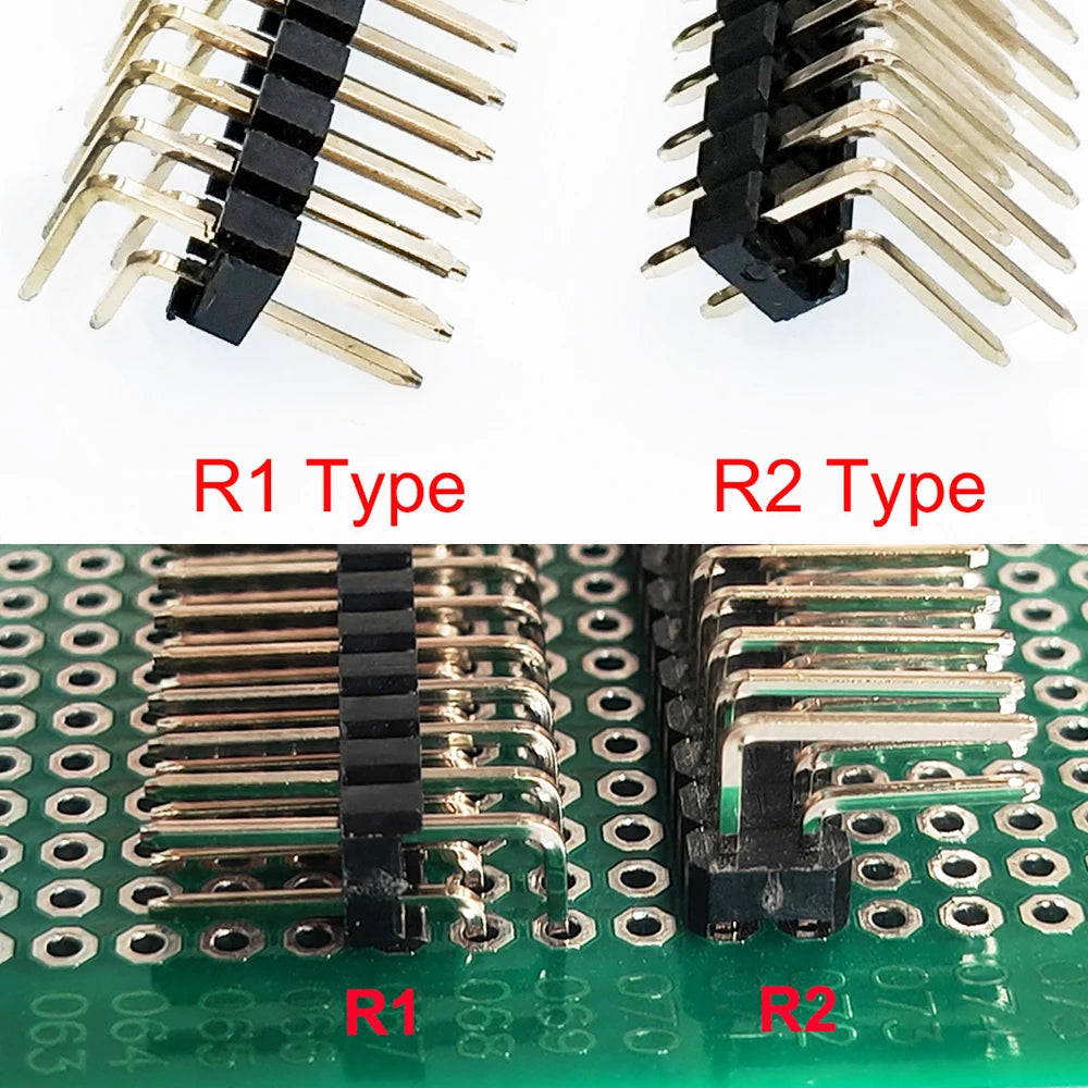 10pc 2.54mm 2x40P Right Angle RA 90D Double Row Rohs Reflow Gold Cuttabl Long PA=3/6/9/12mm PCB Jumper Male Pin Header Connector