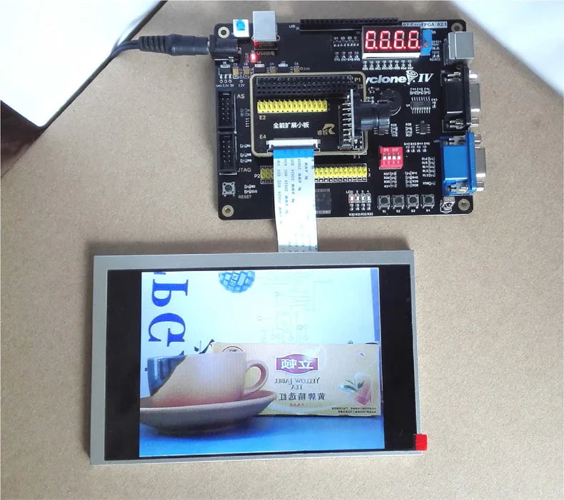 FPGA Development Board CycloneIV EP4CE6 with LCD VGA OV7670 Camera & Network Interface, JTAG AS Programmer for Electronics Learn
