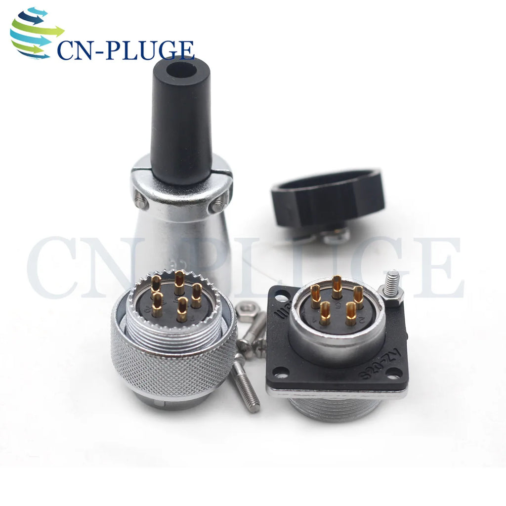 WEIPU WS20 Waterproof Male Plug 20mm Square Panel Mount Connector 2 3 4 5 7 9 12 Pin Aviation Outdoor Industrial Female Socket