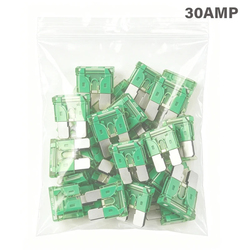 AGASHE 1‑40AWG Inline Blade Fuse Holder 30PCS Blade Fuse Kit Auto RV Truck Boat Marine Vehicle Circuit Protection Replacement