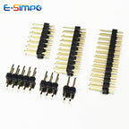 100pcs 2.54mm 2*2/3/4/6/8/10/12/15/20/25/40P L11.5mm 0.1" Breakaway Straight Gold Double Row Male Brass Pin Header PCB Connector