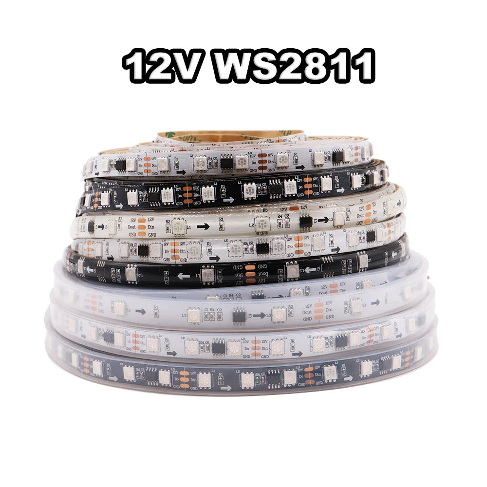 WS2812B WS2811 WS2815 RGBIC Pixel LED Strip Light Individually Addressable 30/60/144Leds/m Tape Rope Lighting WS2812 IP30/65/67