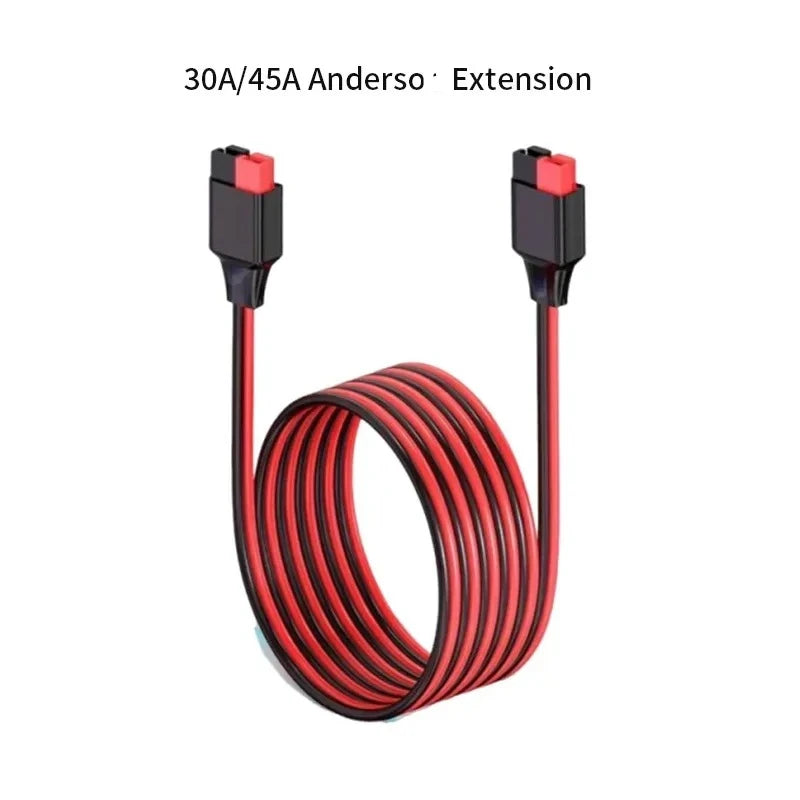 12AWG 30A Plug Connector Cable Solar Male to Female Connection Cord Outdoor Energy Storage Electric Vehicles Power Adapter