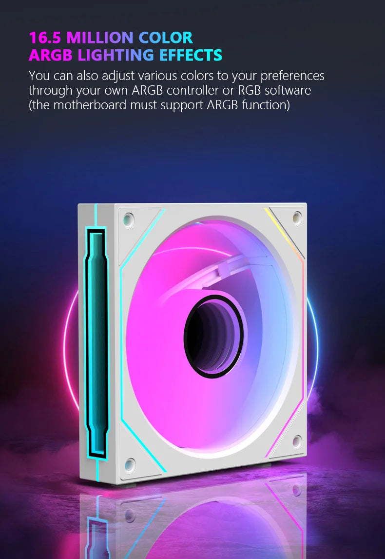 JUMPEAK MX120 240mm Modular Wireless Splicing PC 120mm Case Cooling Fan ARGB Infinite Mirror Effect For Computer Water Cooler