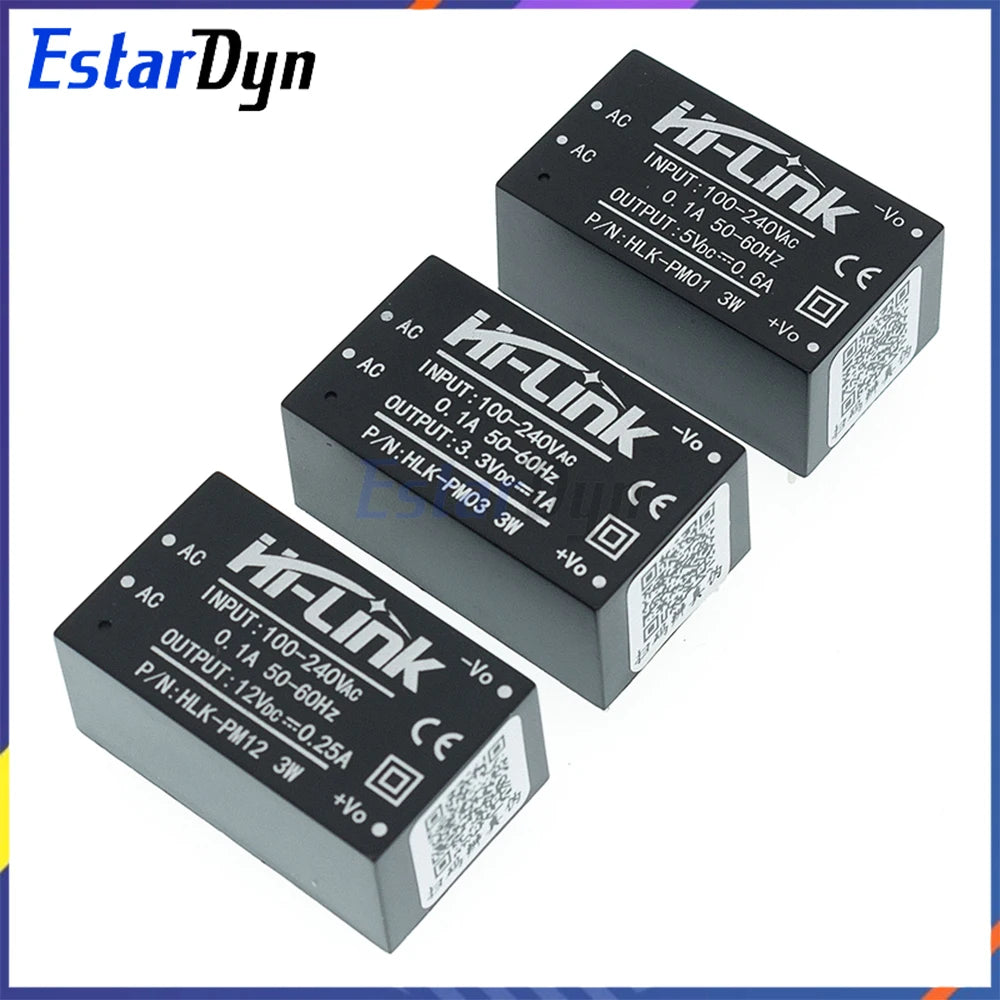 HLK-PM01 PM03 PM12 5M05 5M03 5M12 AC-DC Power Module, 220V to 5V/3.3V/12V Mini Converter for Smart Home IoT Device