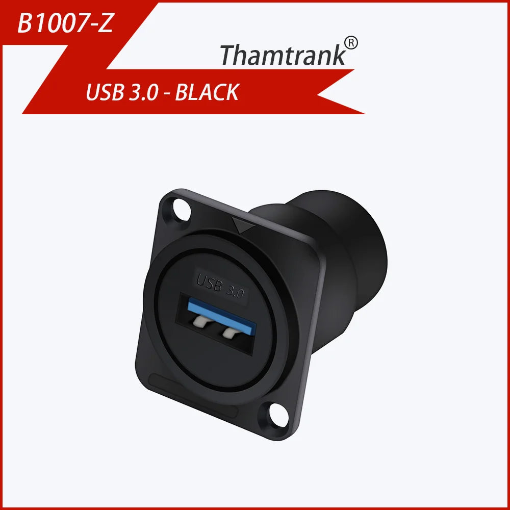 1pc Metal Round/D Type Module RJ45 CAT6&USB 2.0/3.0&Type C&HDMI-Jack Socket Through Network Panel Mounting Electronic Connector