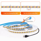 3MM 5MM 8MM Width DC 5V LED Strip 2835 120LEDs/m 1 LED Per Cut Flexible Tape IP20 Not Waterproof Warm Natural Cool White 1M-5M