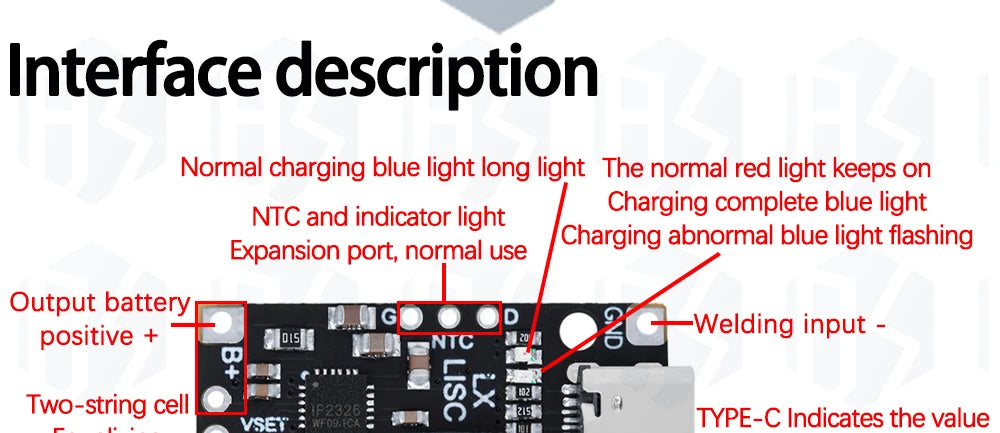 Lithium Battery Charging Boost Module with Balanced Support, Fast Charge with Indicator, 2S, 3S, Type-C BMS, 15W, 8.4V, 12.6V,