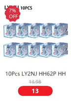1pcs General Purpose LY2NJ HH62P Electronic Micro Electromagnetic Relay LED Lamp 10A 8 Pins Coil DPDT DC12V 24V AC110V 220V