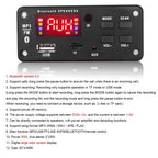 50W Amplifier MP3 Decoder Board DC 6V 18V Bluetooth 5.0 Car MP3 Player USB Recording Module FM AUX Radio For Speaker Handsfree