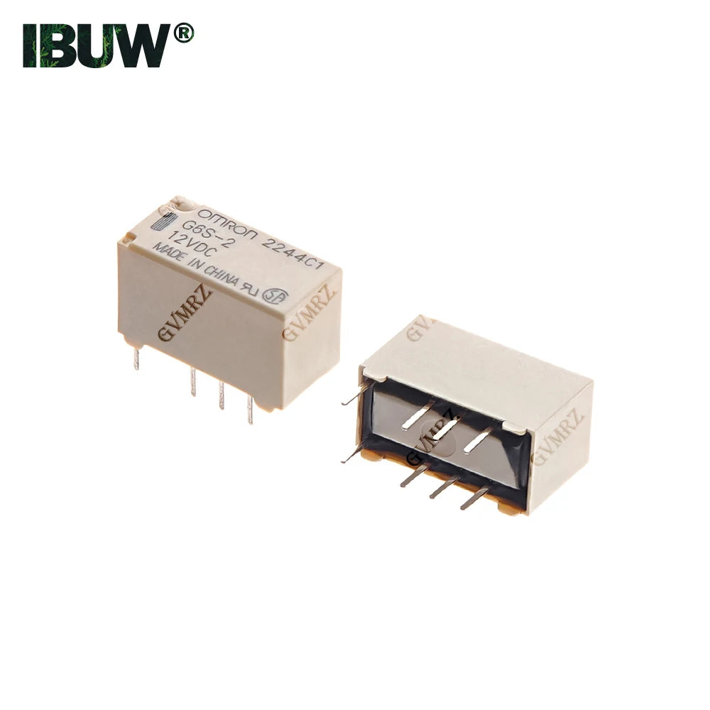 5PCS 12VDC 24VDC 5VDC 3VDC New G6S-2 5VDC Signal Relay 8Pin DC 5V 12V 24V 2A Mini Signal Switch Relays 3/5/12/24