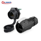 CNLINKO LP16 Waterproof Circular RJ45 Connector 8P8C Male/Female Panel Mount, PBT Push-Pull for Industrial Automation & Marine