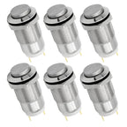 6pcs 12mm Push Button Switch Latching Momentary Self reset Waterproof Mini Electric Power Button Switch On Off 2pin 1NO 3A/250V