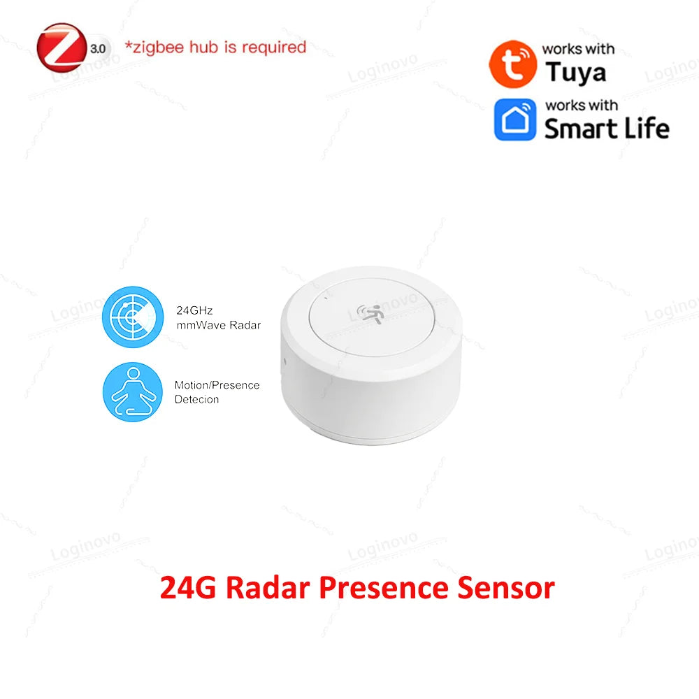 Zigbee Smart Human Presence Sensor MmWave Radar Motion Detector Luminance Temperature Humidity For Zigbee2mqtt Smart Life TUYA