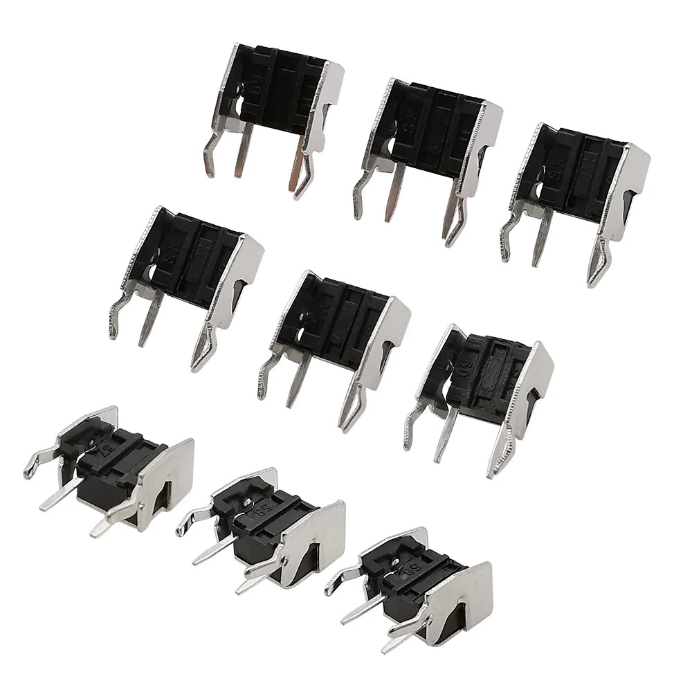 20Pcs 6x6 PCB Momentary Tactile Tact Push Button 4-Pin Self-reset Switch Right Angle With stent 6*6*4.3/4.5/5/6/7/7.5/8/9/10mm