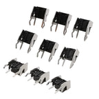 20Pcs 6x6 PCB Momentary Tactile Tact Push Button 4-Pin Self-reset Switch Right Angle With stent 6*6*4.3/4.5/5/6/7/7.5/8/9/10mm