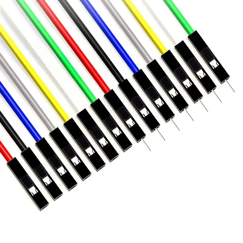 10Pcs 2.54mm Male to Female Dupont Cable Jumper Wires 26AWG for Arduino Breadboard DIY Electronic 1Pin Connector Kit