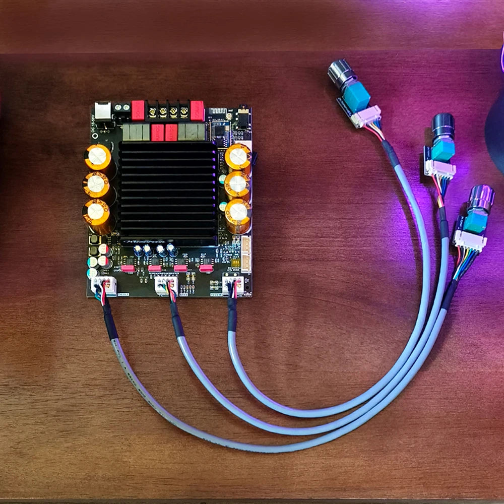 DC 18-50V 3002T PRO Bluetooth Amplifier Board Qualcomm QCC3034 2.0 Channel APTX Lossless 300W+300W TPA3255