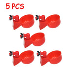 5-50Pcs Chicken Duck Drinking Cup Automatic Drinker Chicken Feeder Plastic Poultry Farm Water Drinking Cups Easy Installation