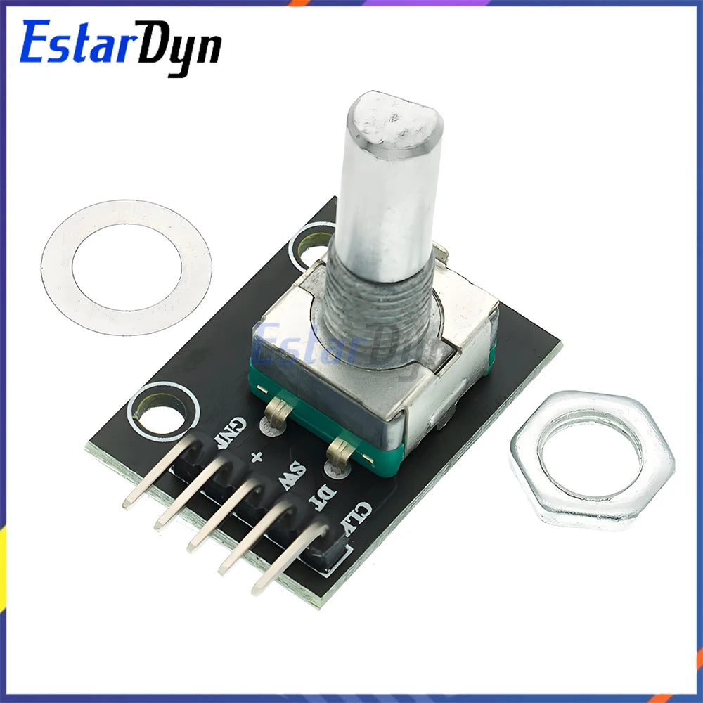 2PCS KY-040 Rotary Encoder Module 360 Degree Potentiometer Digital Pulse Output for MCU AVR PIC High Precision