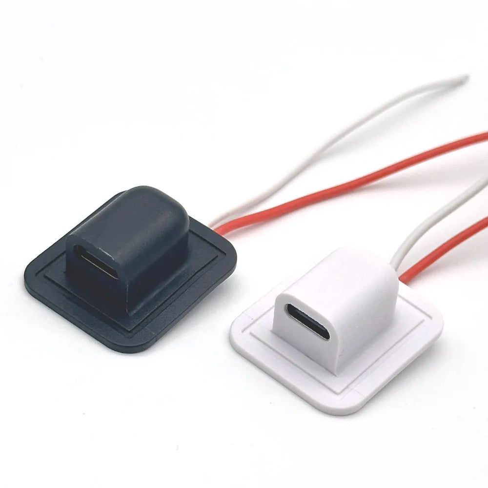 2Pin High Current Charging Socket With 24AWG Snap Lock Plate USB TYPE-C Female Type C Waterproof Female Connector Jack