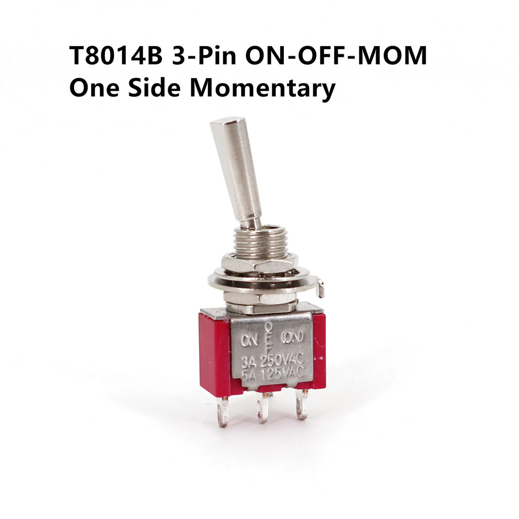 Salecom T80-T U/U2 Series Flat Handle Remote Control Mini Toggle Switch 6.35mm Panel Mount 5A/125VAC