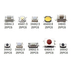 250pcs Car Remote Control Push Button Switch Car Keys Button Touch Microswitch With Box Model Tactile Push Button Switch Kit
