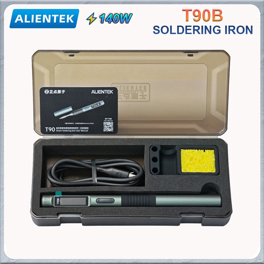 ALIENTEK T90B Smart Soldering Iron PD3.1 140W 80-450℃ Adjustable Temperature Precision Welding Solder Tools T245 Tip Series