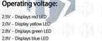 Super Bright 5/8/10/12/20 Segments LED Bar Module - Battery Level Indicator with Red/White/Blue Multicolor Options
