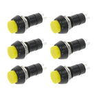 6PCS PBS-11A PBS-11B 12mm self-locking / Self-reset Plastic Push Button Switch Latching Momentary Switchs 3A 250V AC 2PIN 6Color