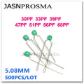 JASNPROSMA green Monolithic ceramic capacitor 500PCS 63V 30PF 33PF 39PF 47PF 51PF 56PF 68PF 300 330 390 470 510 560 680 NPO J 5%