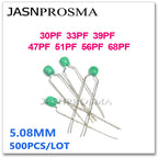 JASNPROSMA green Monolithic ceramic capacitor 500PCS 63V 30PF 33PF 39PF 47PF 51PF 56PF 68PF 300 330 390 470 510 560 680 NPO J 5%