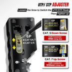 AMPCOM RJ45 Crimper CAT7 Crimping Tool for Pass Through RJ11 RJ45 Connector CAT6 CAT5E Modular Plugs With Wire Stripper Cutter