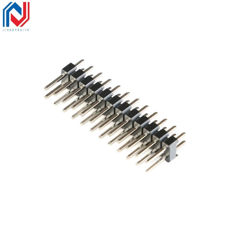 10pcs 2.54mm Double Row Male PCB Board Pin Header Connector Strip Pin Header 2 * 2/3/4/6/8/10/12/15/20/40P For Arduino