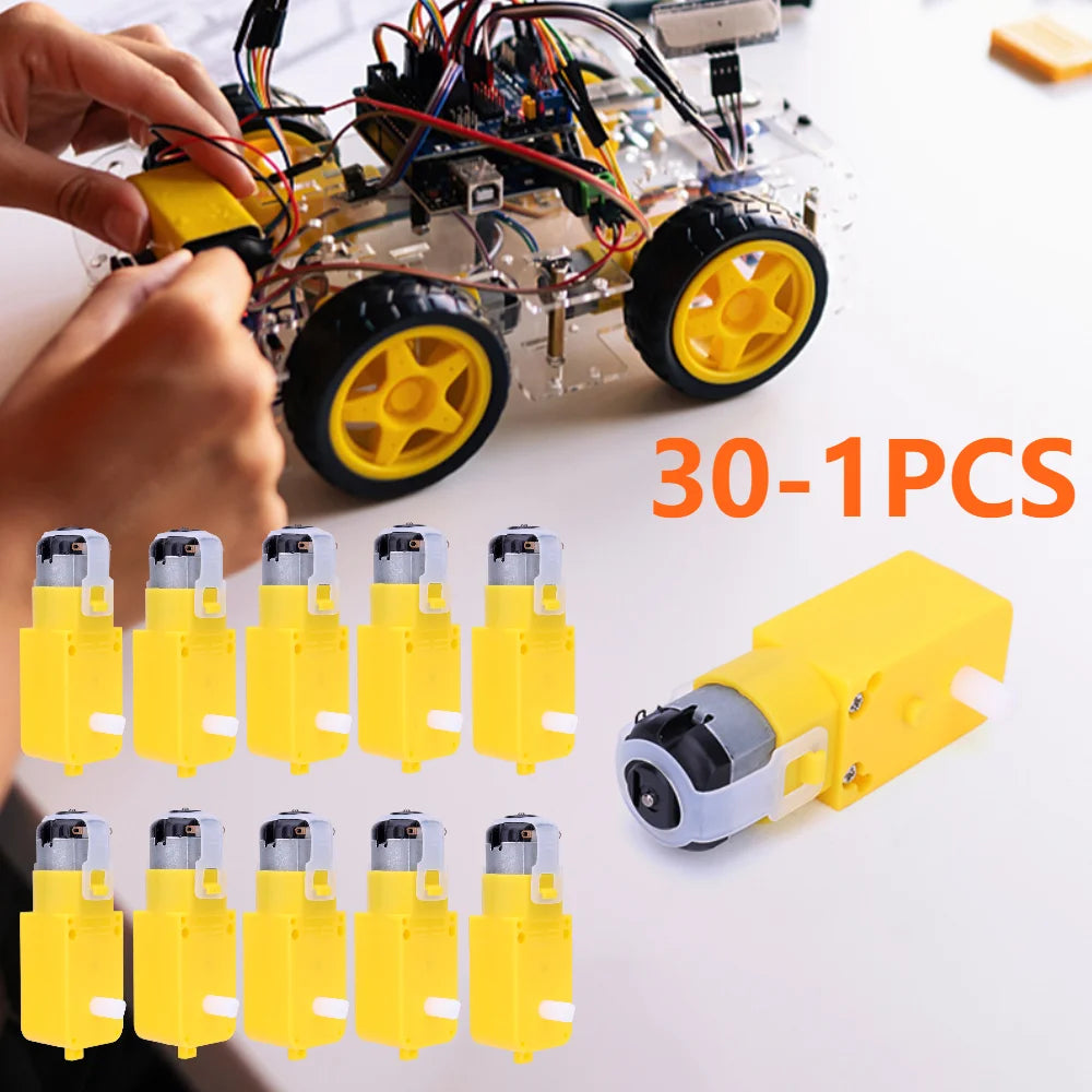 30-1pc Dual Shaft TT Motor DC 3-12V DIY Smart Car Robot Gear Motor Install EMC Smart Car Chassis Four Drive Gearbox Engine Motor