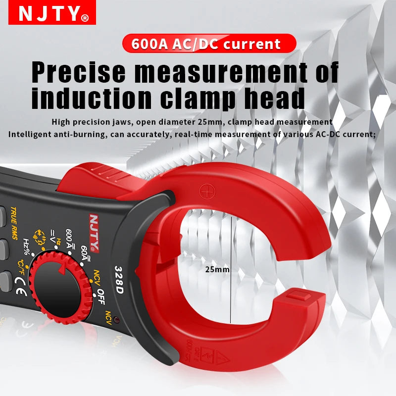 Digital Clamp Meter DC/AC Volt Amp Ohm Diode Multimeter Ammeter Multitester Current Voltage Resistance Tester NCV NJTY 3266TA