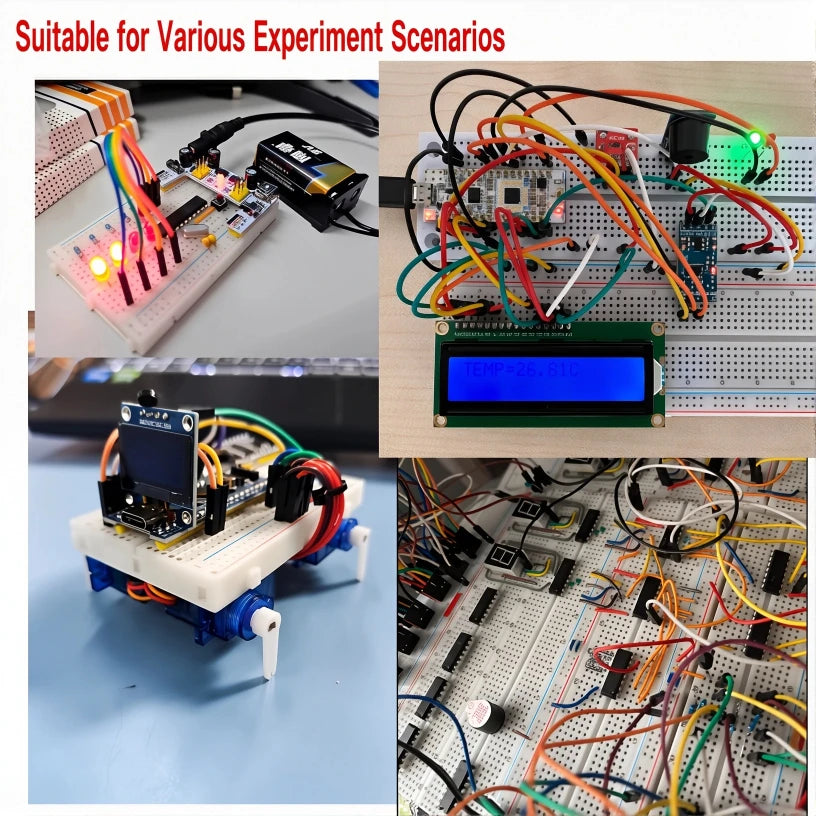 Solderless Breadboard 830 400 Point MB-102 SYB-170 Prototype Board Dupont Wire Jumper Kit for Arduino DIY Electronics