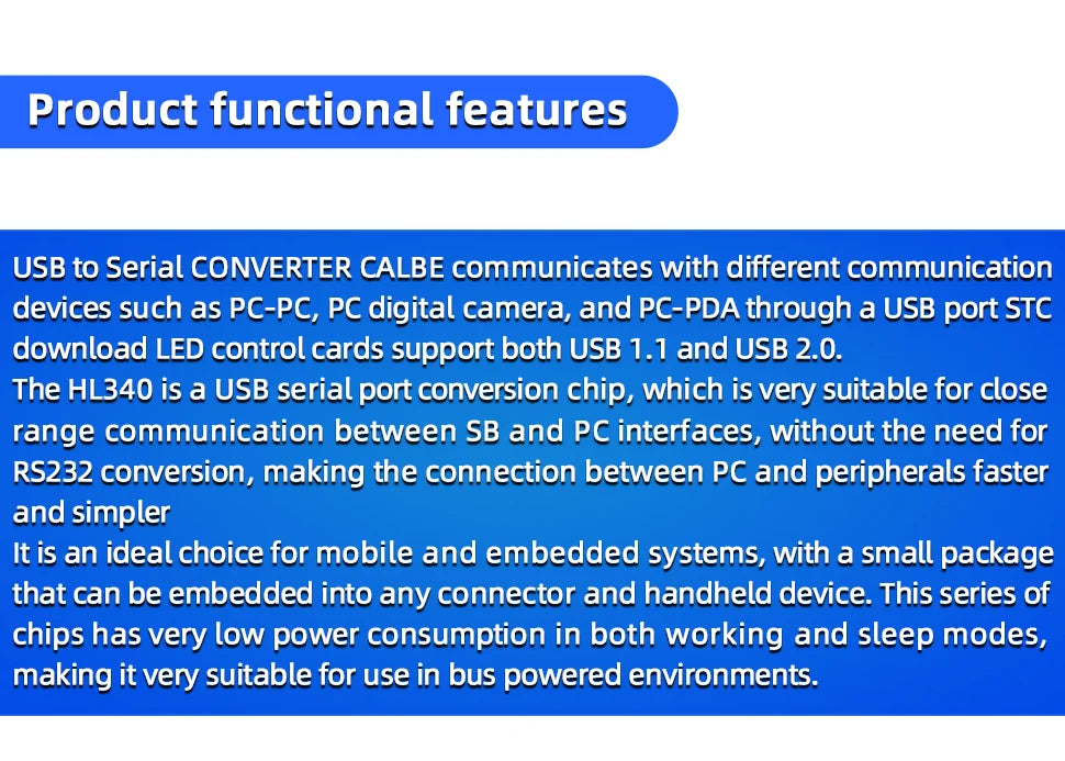 1PCS USB to Serial Port 9-Pin Data Cable HL-340 Chip to RS232 Converter Male Female USB2.0 to DB9 Interface Conversion Cable