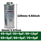 CBB65 450V AC Motor Capacitor Air Conditioner Compressor Start Capacitor 60uF+5uF 25+5uf 30+2uf 35+5uf 40+5uf