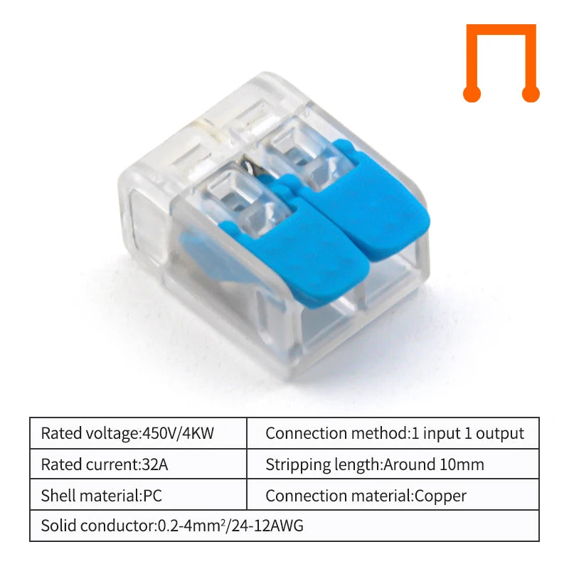 30-100 Pcs Cable Wire Connectors Mini Quick Terminal Block Electrical Connectors Reusable Type Quick Plug-in Terminals