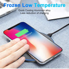 Ultra-Thin Fast Wireless Charger Pad for Samsung Galaxy S25  iPhone 17 16 15 14 13 Pro Max Wireless Induction Charging Station