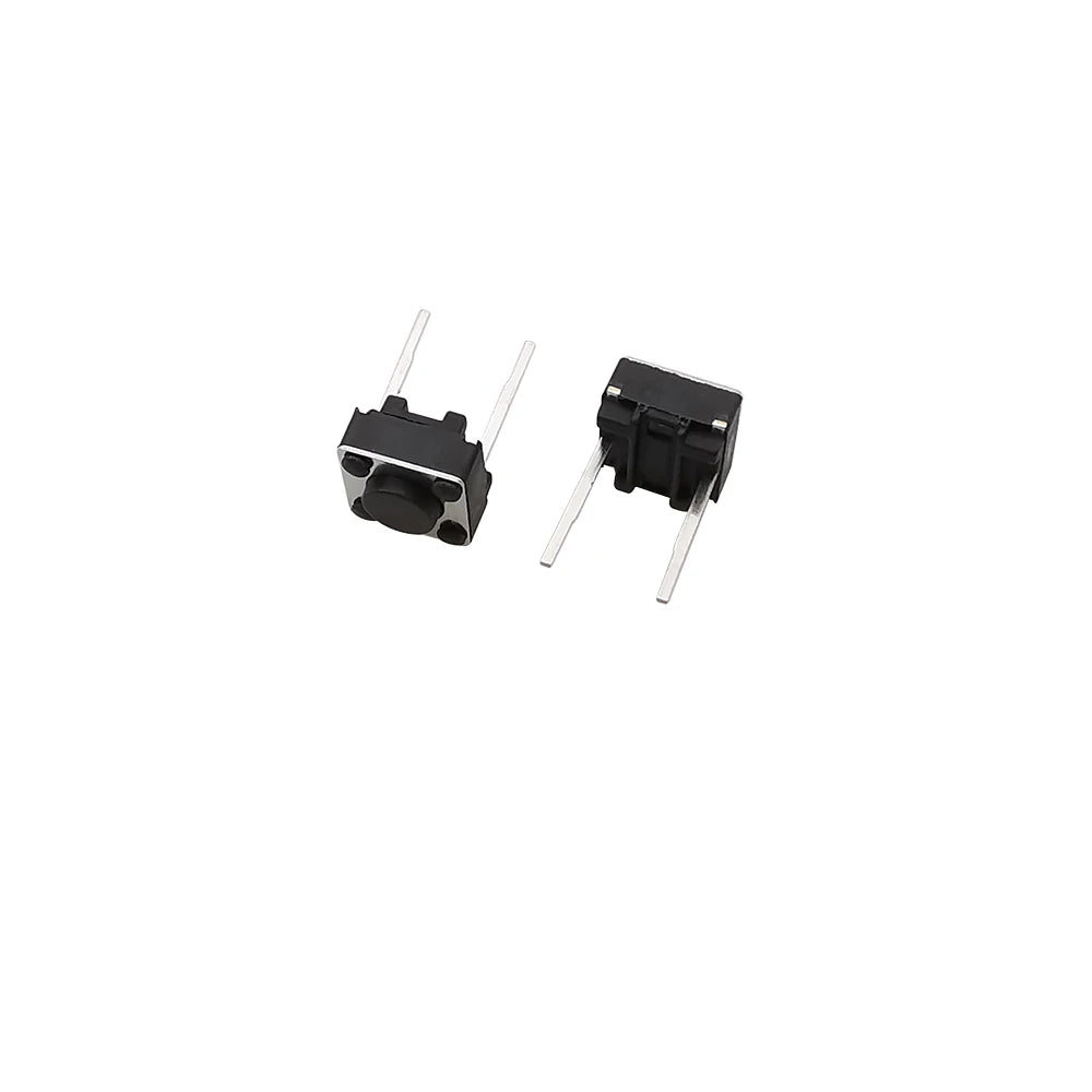 50Pcs 6x6mm Tactile Tact Micro Mini Push Button Switch PCB Panel Momentary Self-reset DIP 2 Pin Tact Switch 6x6x4.3/5/6/7/8/9mm