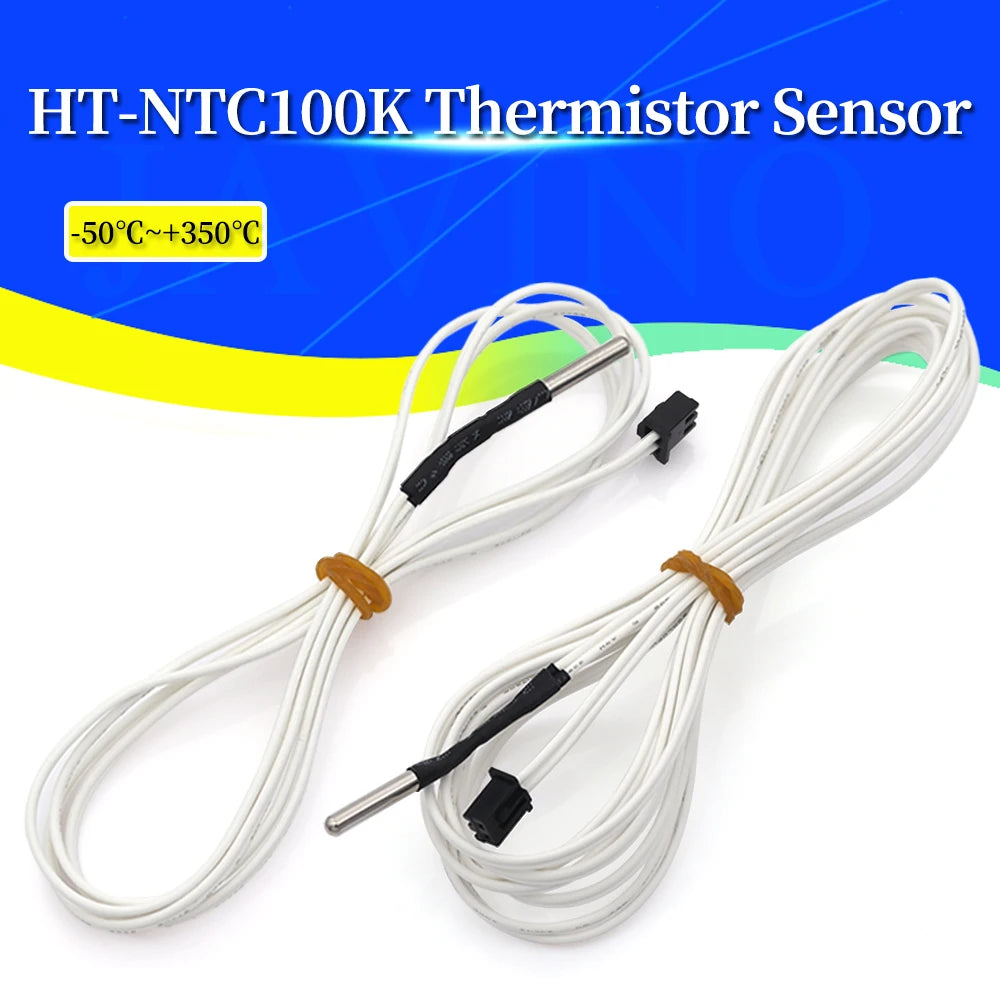 1M/2M HT-NTC100K Thermistor Temperature Sensor For High Temperature Filament 350 Degrees Hotend Kit B3950 For 3D Printer Parts