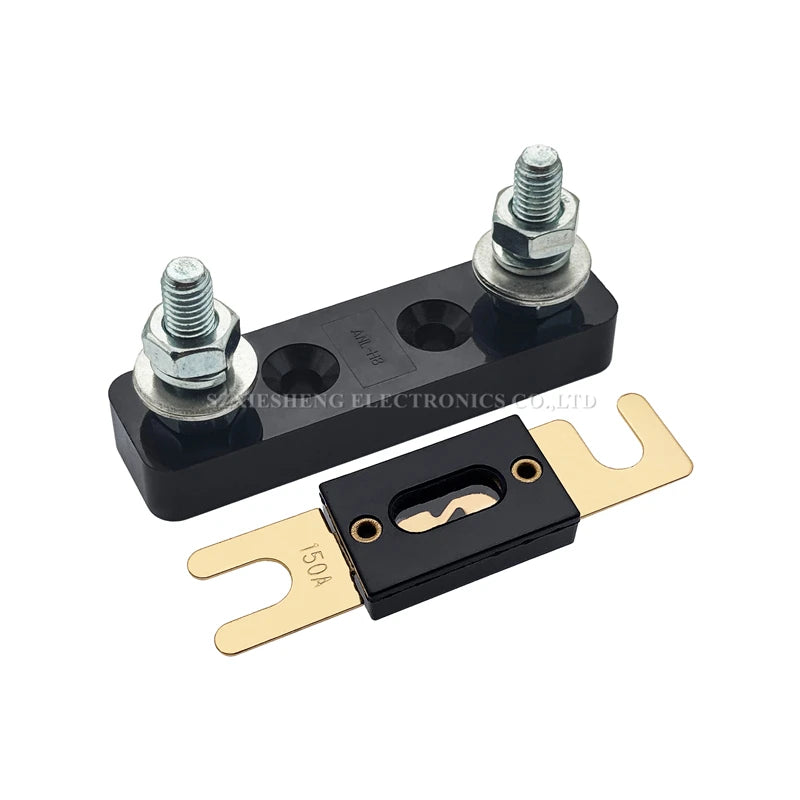 1Set ANL Automotive Fuse Holder Fusible Link With ANL Flat Type Bolt-on Blade Fuse 30A 40A 50A 60A 70A 80A 100A 120A 150A-500A